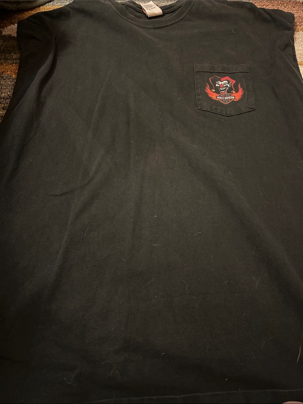 Vintage 2003 Harley-Davidson Black Short-Sleeve Pocket Tee